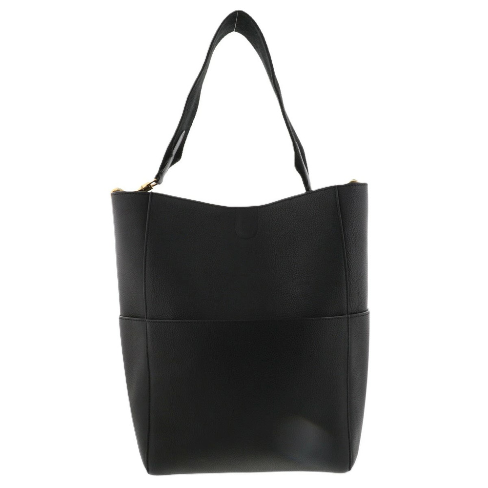 CELINE Sangle Bucket Shoulder Bag Leather Black - Picture 3 of 6
